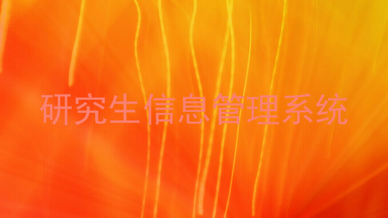 研究生信息管理系统