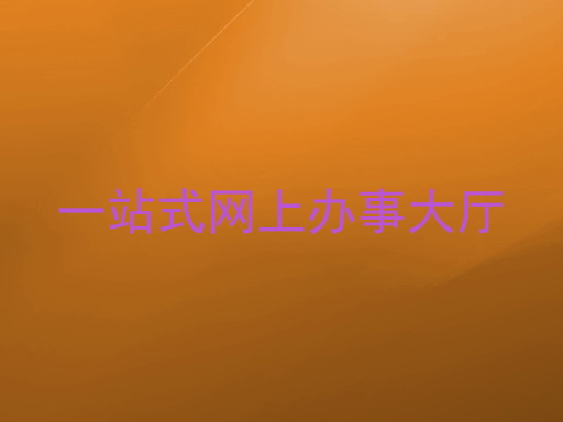 一站式网上办事大厅