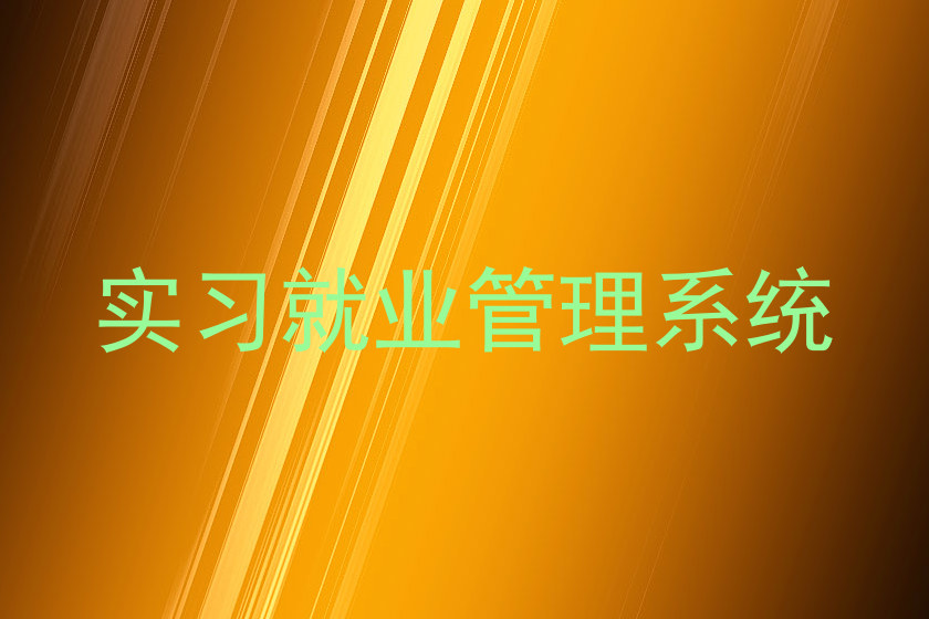 实习就业管理系统