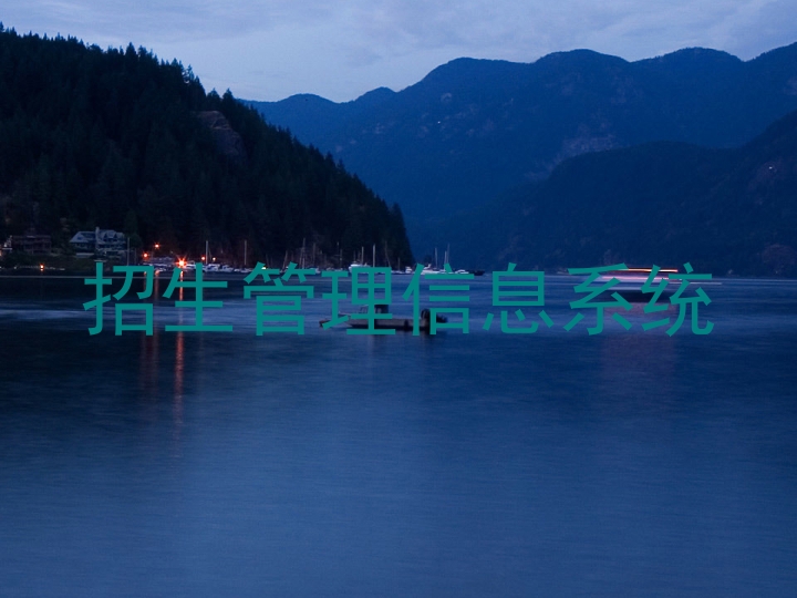 招生管理信息系统