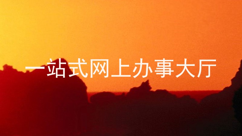 一站式网上办事大厅