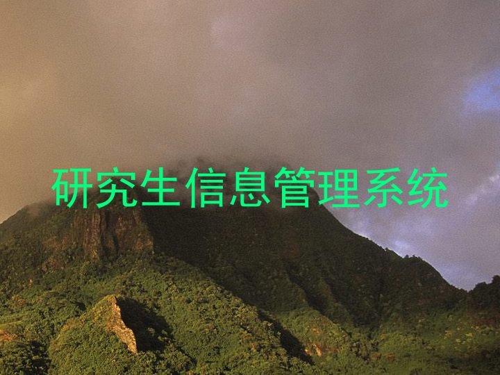 研究生信息管理系统