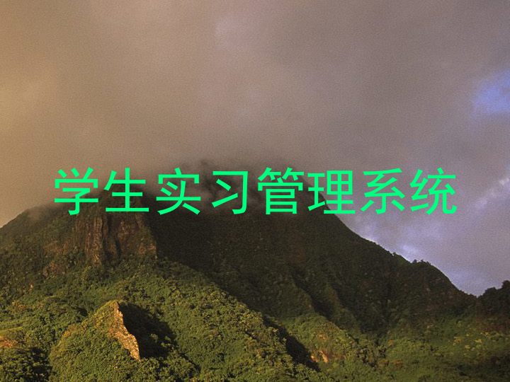 学生实习管理系统