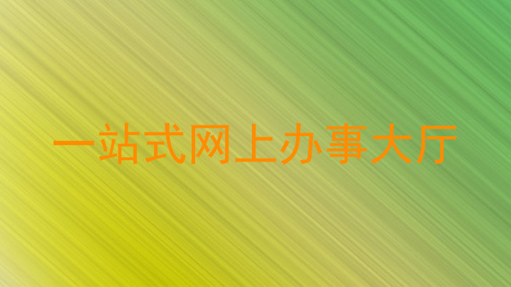 一站式网上办事大厅