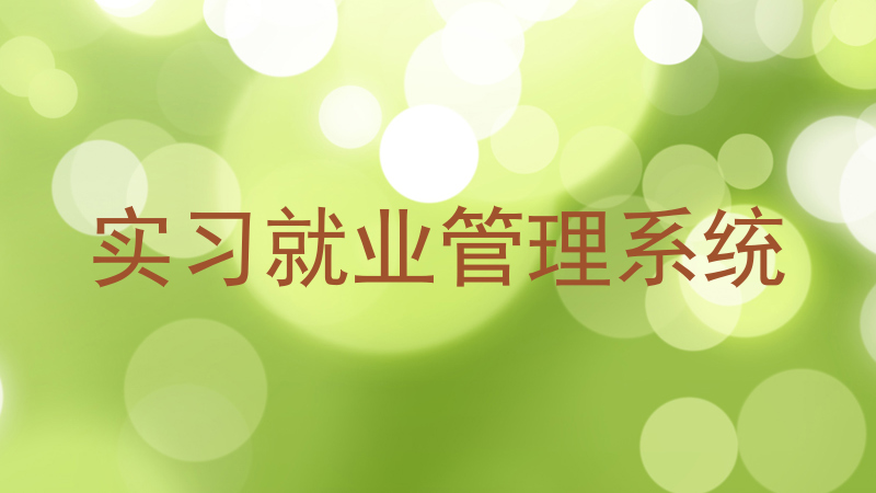 实习就业管理系统