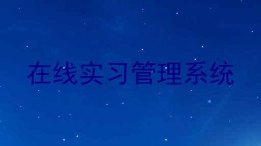 在线实习管理系统