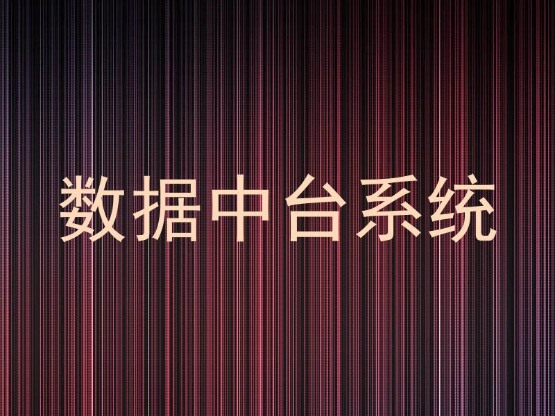 数据中台系统