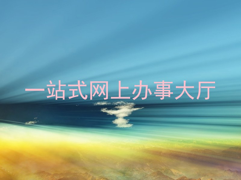 一站式网上办事大厅