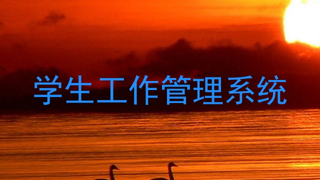 学生工作管理系统