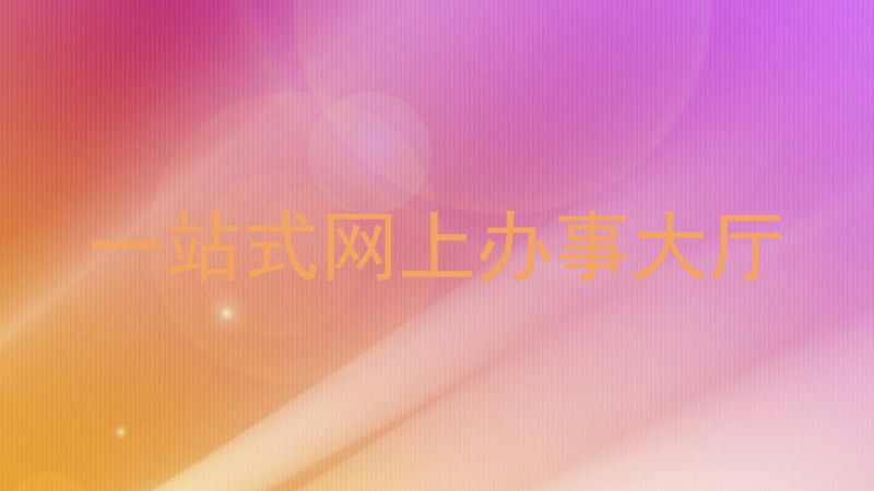 一站式网上办事大厅