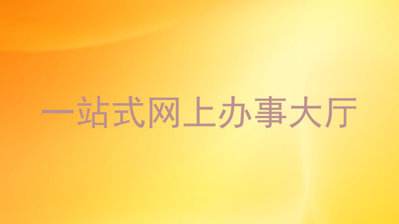 一站式网上办事大厅