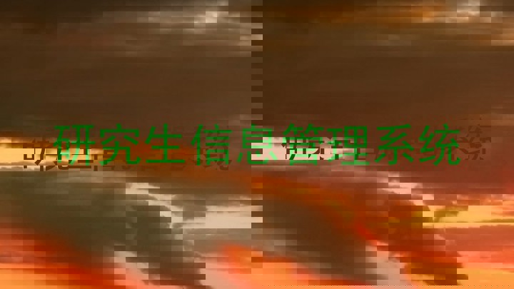 研究生信息管理系统