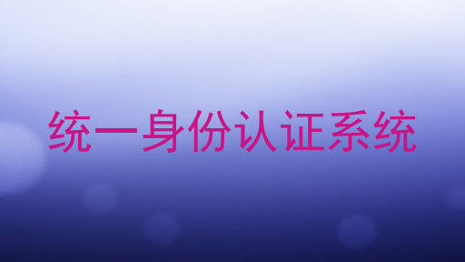 统一身份认证系统