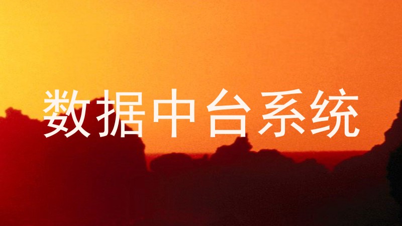 数据中台系统