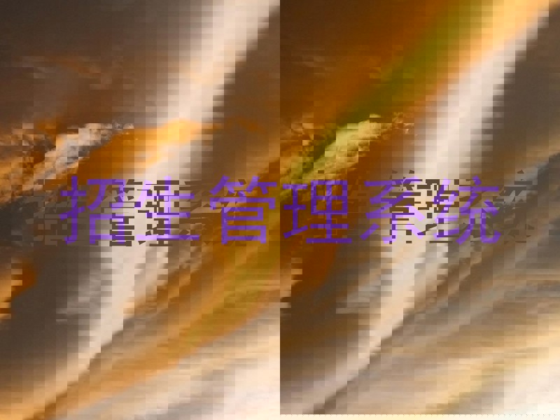 招生管理系统