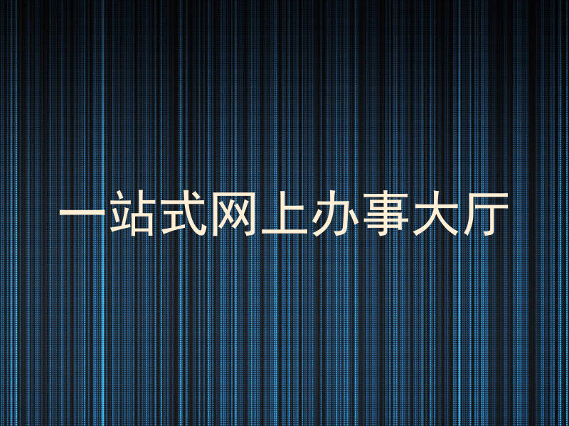 一站式网上办事大厅