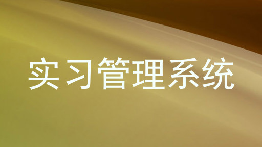 实习管理系统