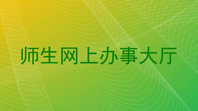 师生网上办事大厅