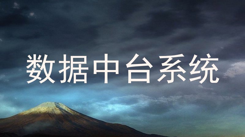 数据中台系统
