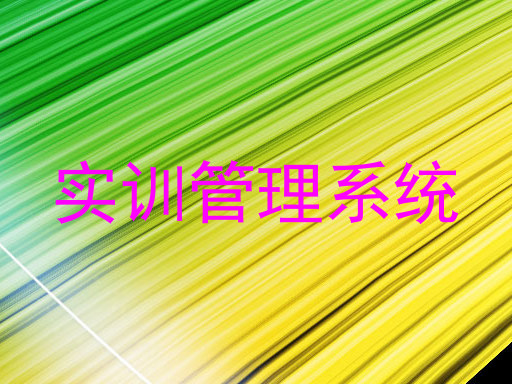 实训管理系统