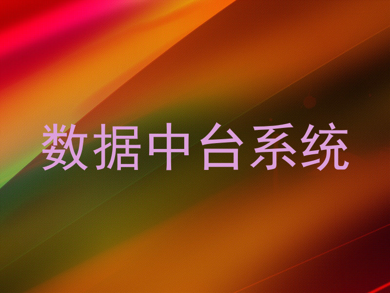 数据中台系统