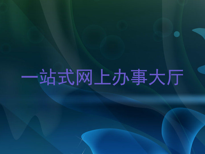 一站式网上办事大厅