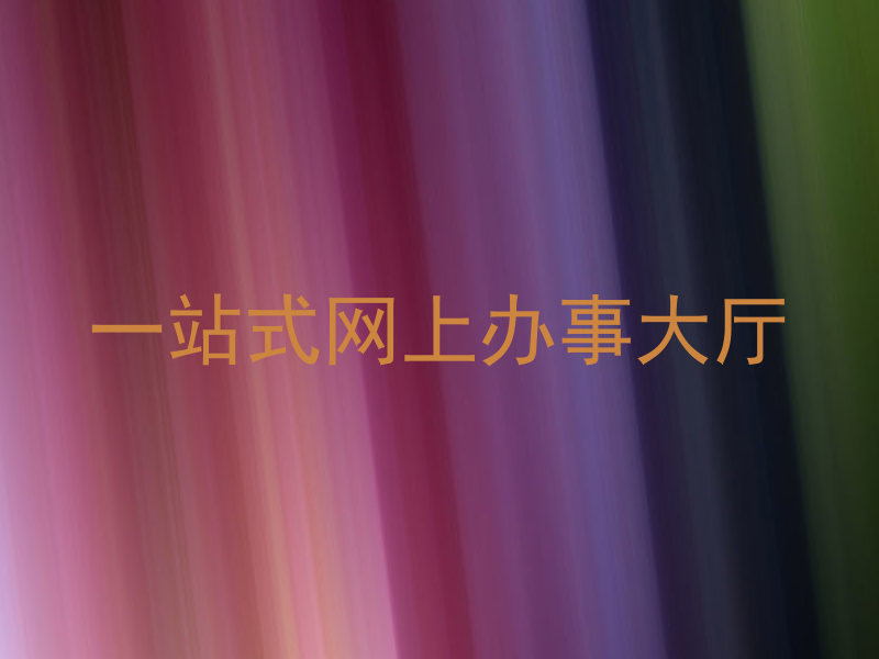 一站式网上办事大厅