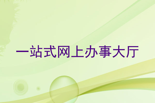 一站式网上办事大厅