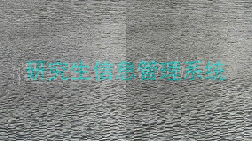 研究生信息管理系统
