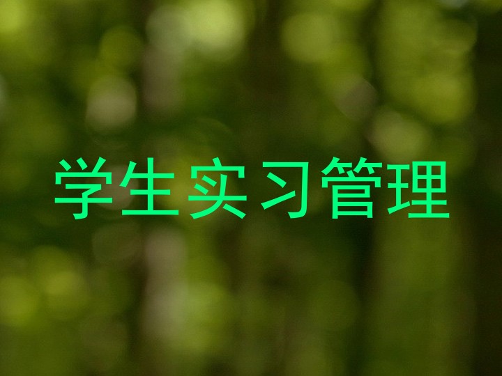 学生实习管理