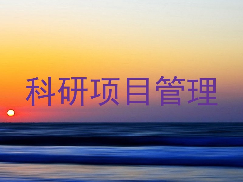 科研项目管理