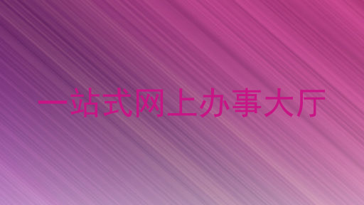 一站式网上办事大厅