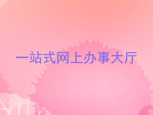 一站式网上办事大厅