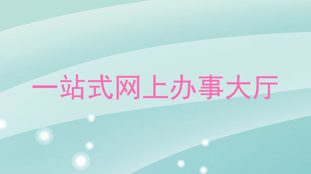 一站式网上办事大厅