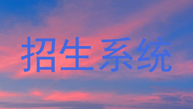 招生系统