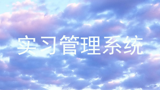 实习管理系统