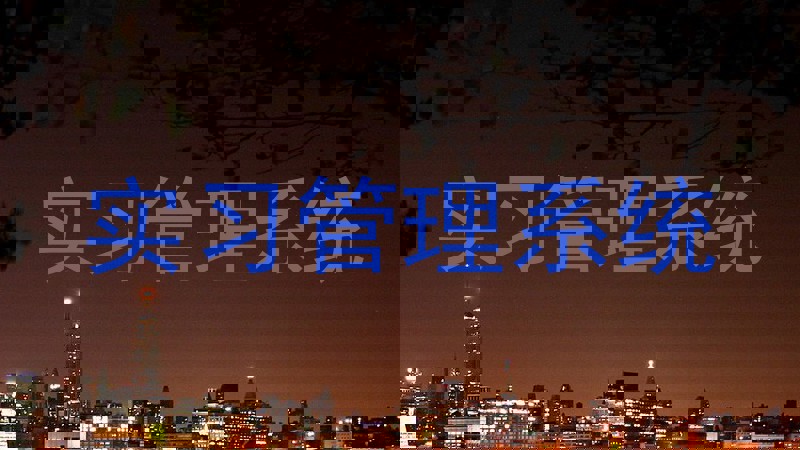 实习管理系统