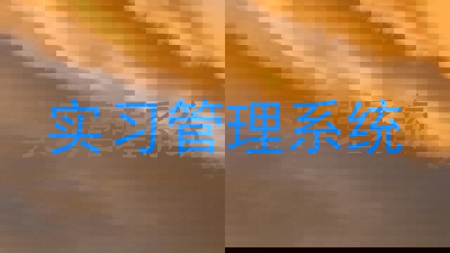 实习管理系统