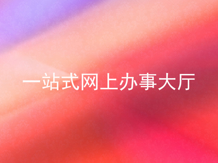 一站式网上办事大厅