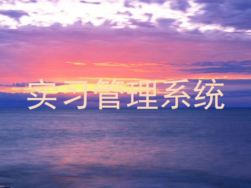 实习管理系统