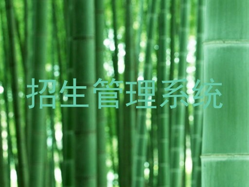 招生管理系统