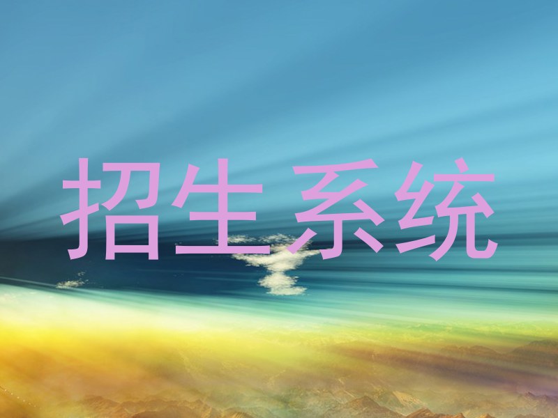 招生系统
