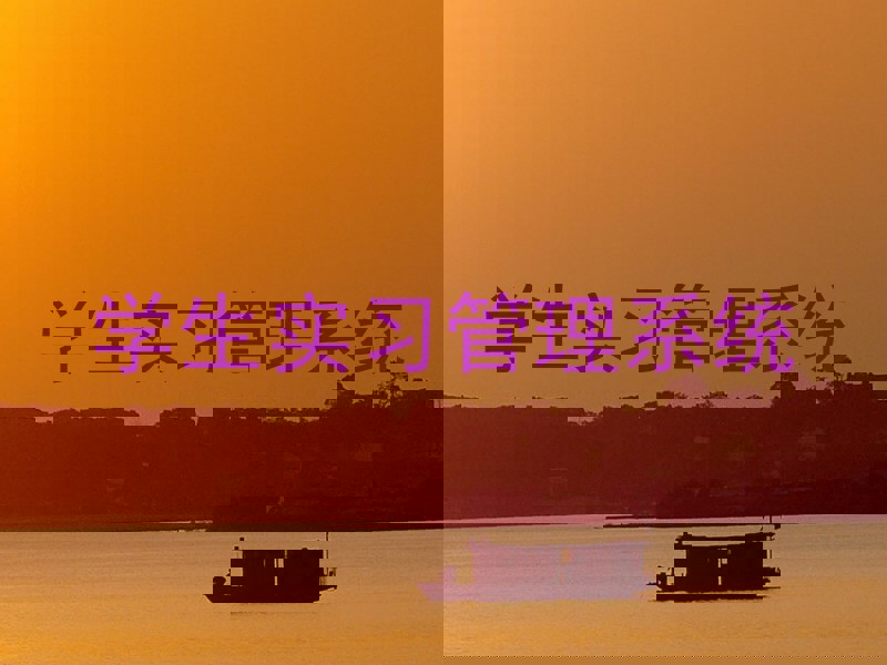 学生实习管理系统