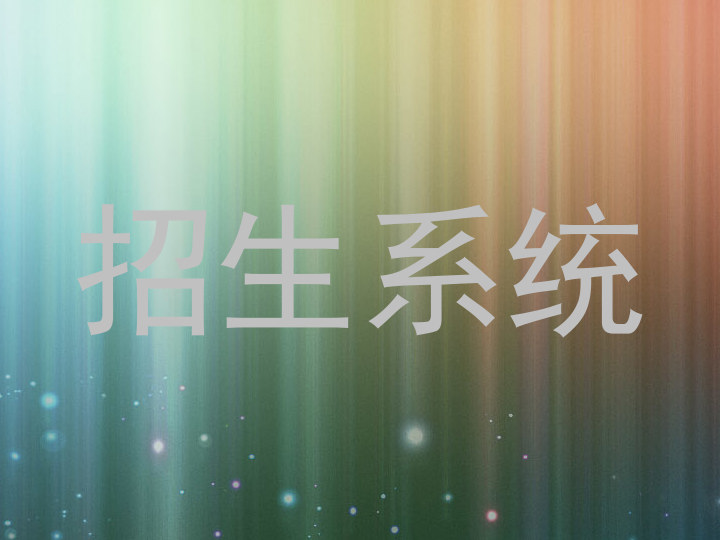 招生系统