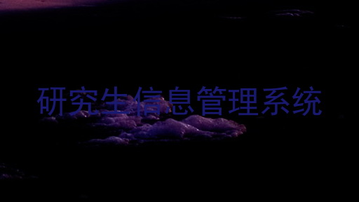 研究生信息管理系统