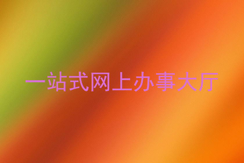 一站式网上办事大厅