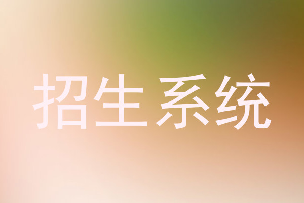 招生系统