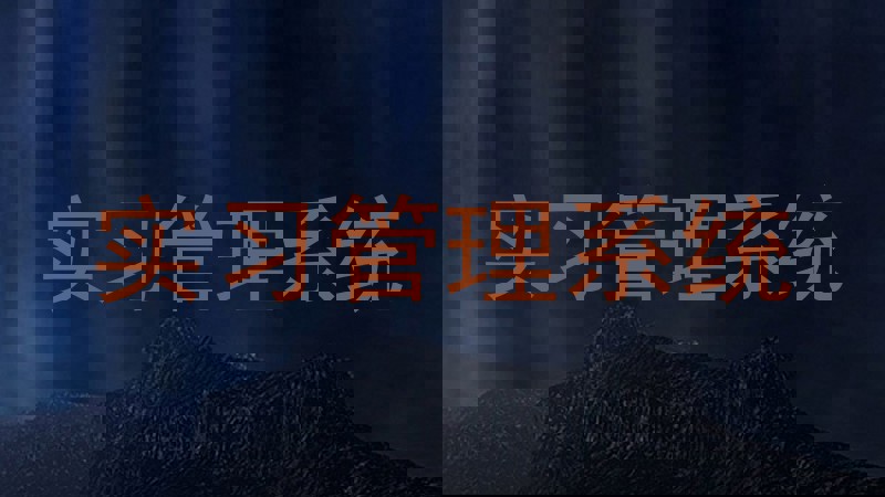 实习管理系统