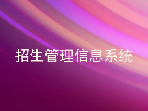 招生管理信息系统