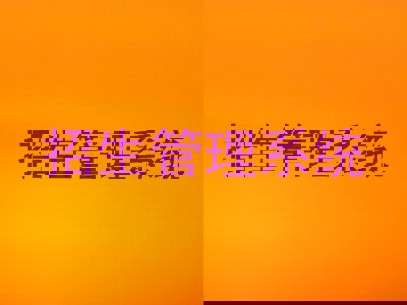 招生管理系统